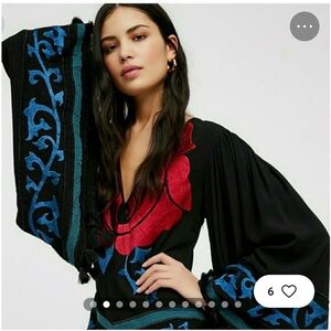 Free People Bohemian Romper with embroidery